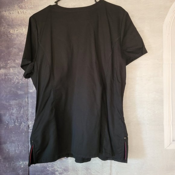 Beyond Scrubs Top Never Worn Black and Pink. - Picture 2 of 2